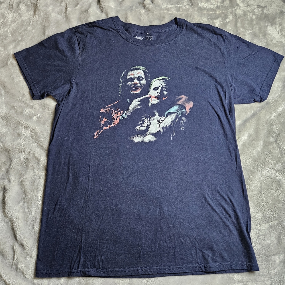 Graphic Print Navy Blue T-Shirt - size L